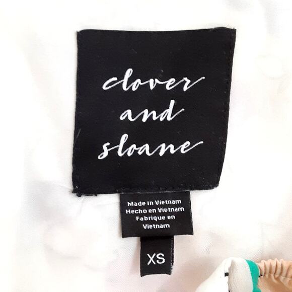 Clover and Sloane Off The Shoulder Floral Fit & Flare Dress Puff Sleeve Women XS - Picture 6 of 10